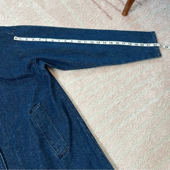 Vintage Lou Sehestedt Long Denim Southwest Mexico Jacket Size Medium Art to Wear - Picture 11 of 16
